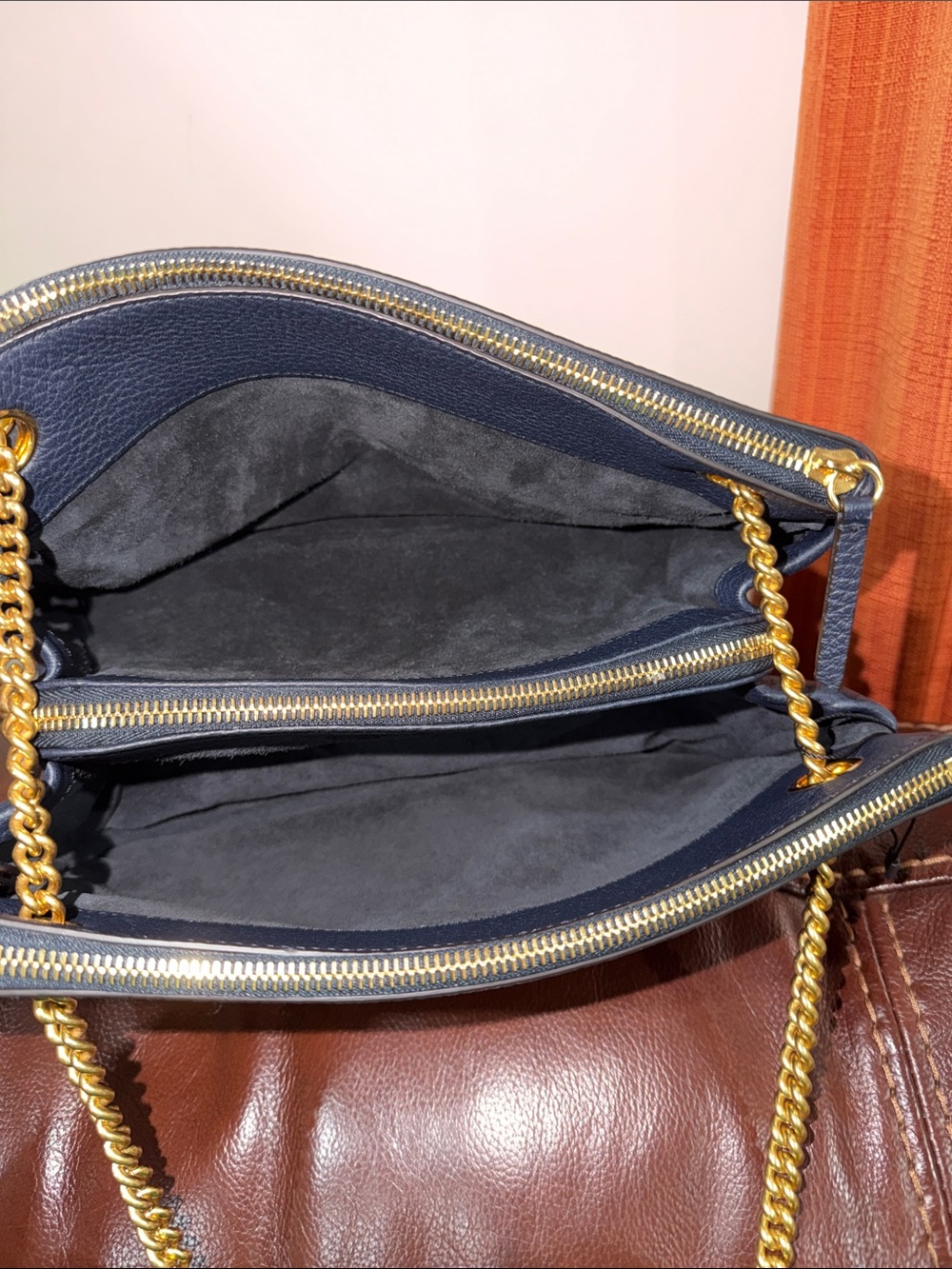 ‼️Authentic Mulberry Winsley Blue Leather Shoulder Bag Crossbody Bag - Picture 8 of 14